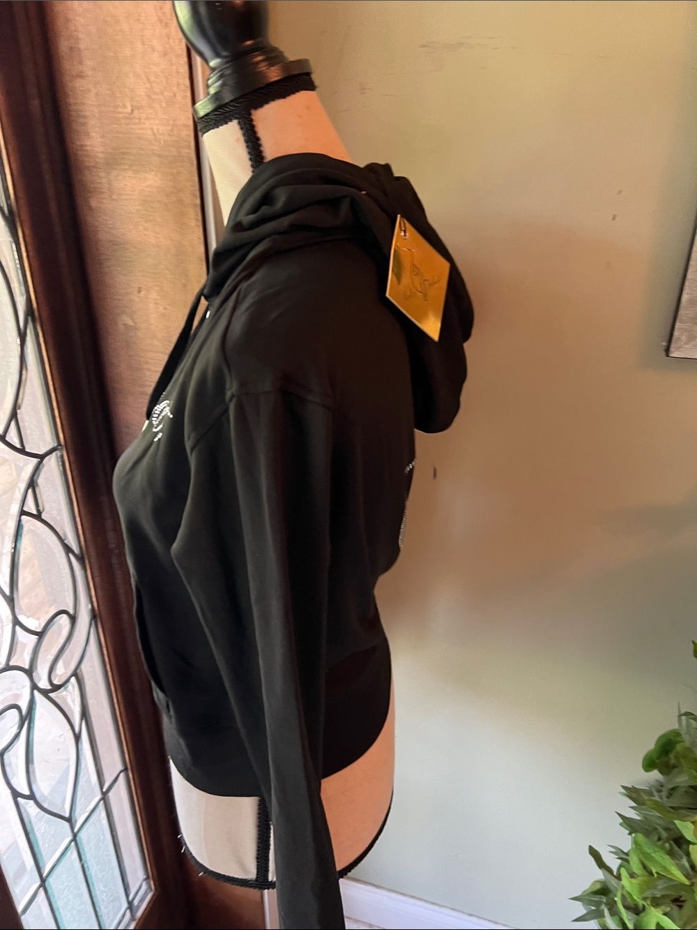 Baby Phat Black Hoodie with Gold Logo Tag - Picture 4 of 10